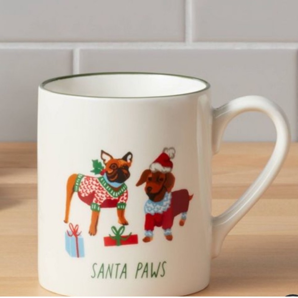 Set of 2 Santa Paws Christmas Coffee Mug